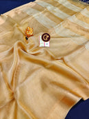 Golden Tissue Tussar Silk Saree