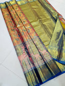 Unique Border Design Pure Bridal Kanchipuram Silk Sarees