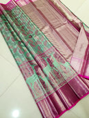 Unique Border Design Pure Bridal Kanchipuram Silk Sarees