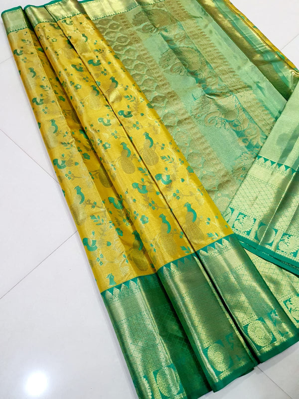 Kanchipuram Tissue Korvai Silk Saree