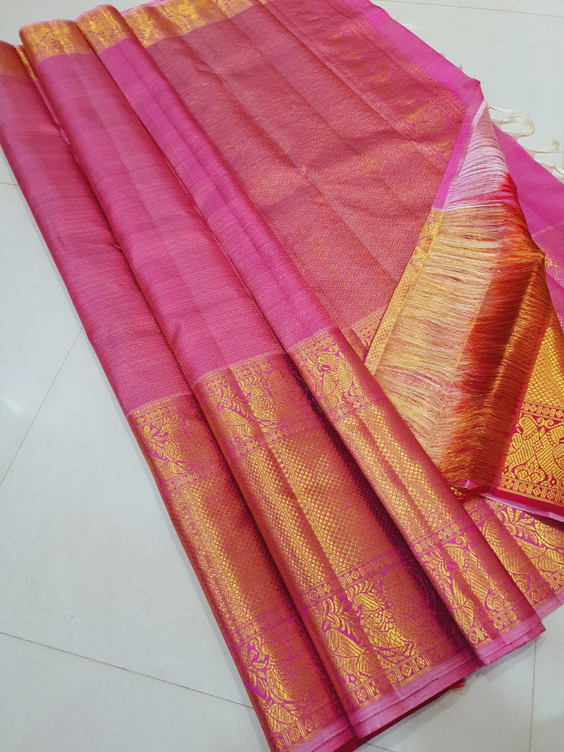 Long Border Tissue Kanchipuram Silk Sarees Collection