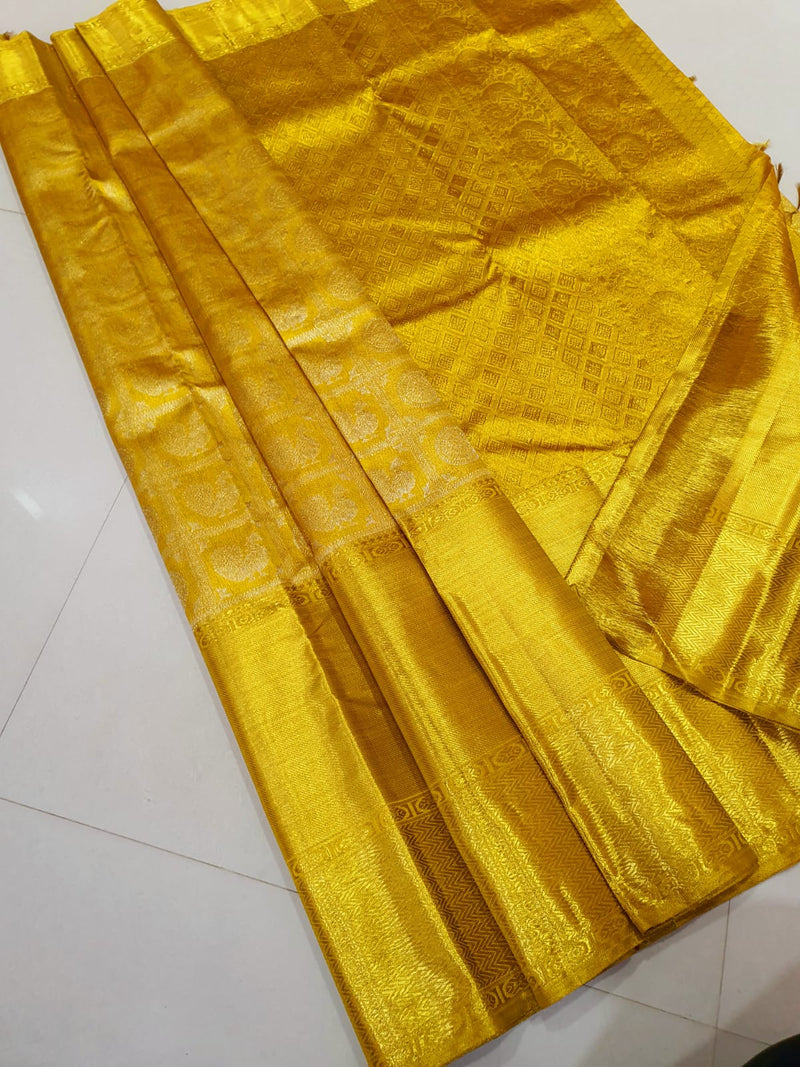 Long Border Tissue Kanchipuram Silk Sarees Collection