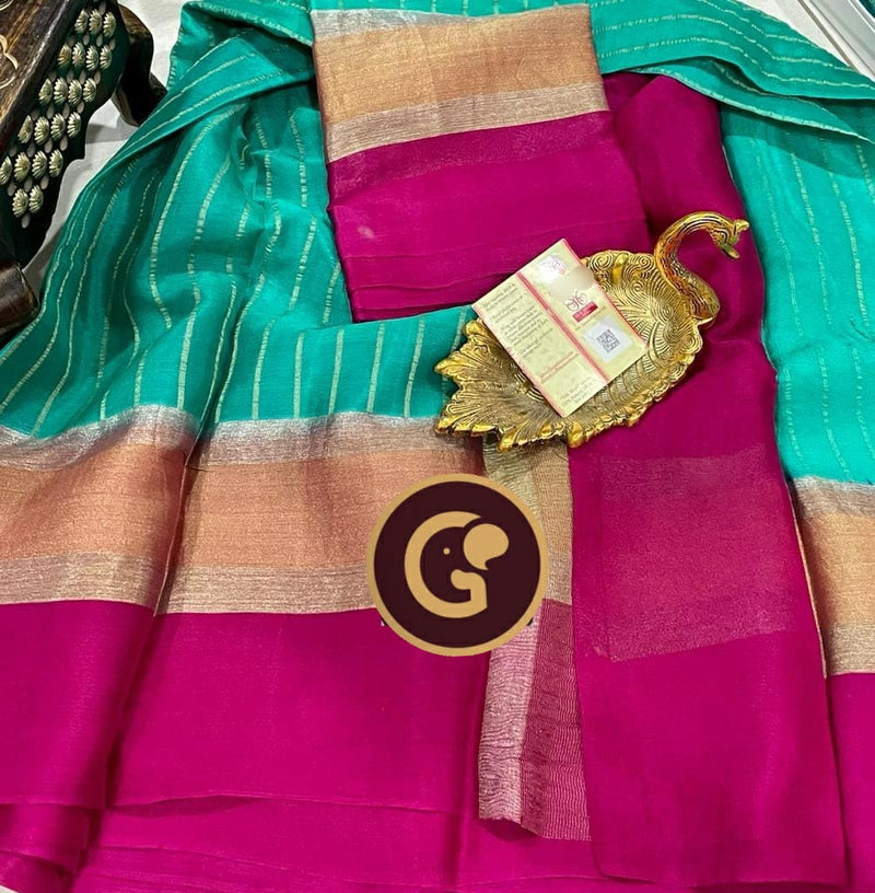 Catalogue - Pure Wrinkle Mysore Crepe Silk Saree