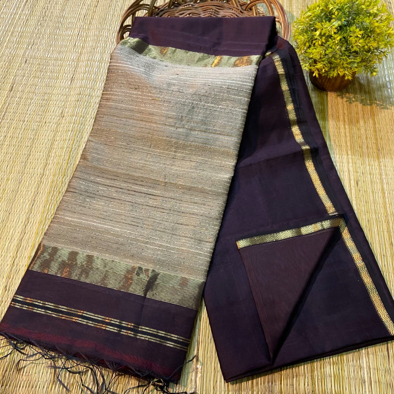 Maheshwari Silk Cotton Ghicha Pallu Sarees