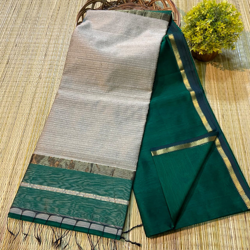 Maheshwari Silk Cotton Ghicha Pallu Sarees