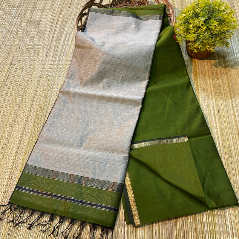 Maheshwari Silk Cotton Ghicha Pallu Sarees