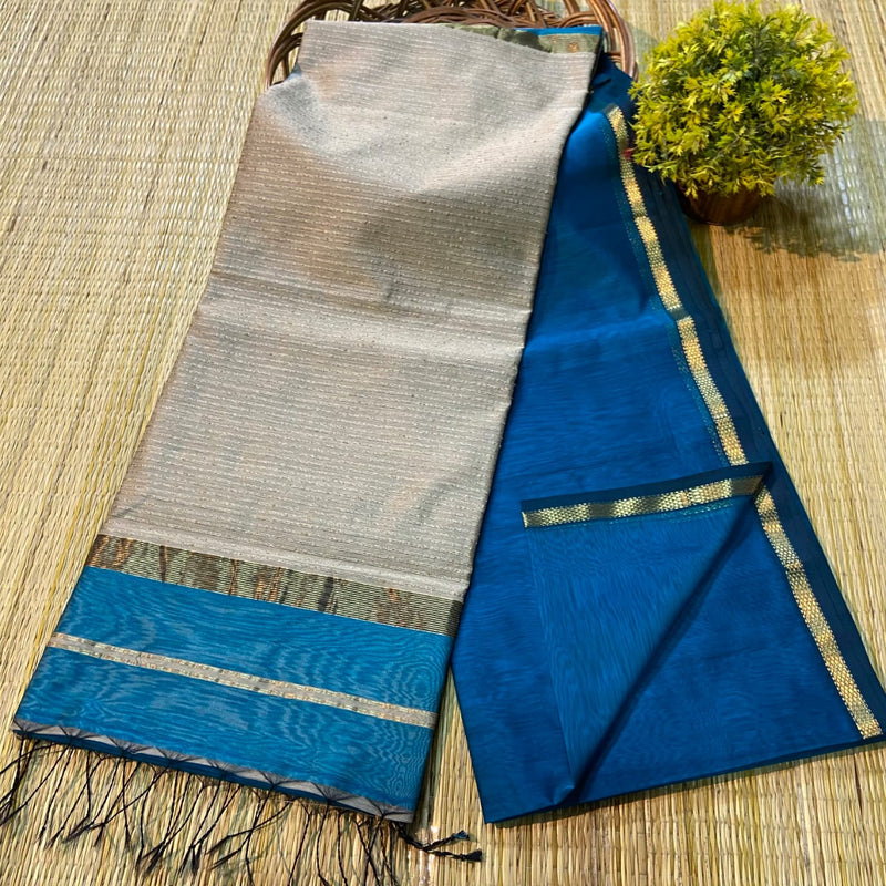 Maheshwari Silk Cotton Ghicha Pallu Sarees