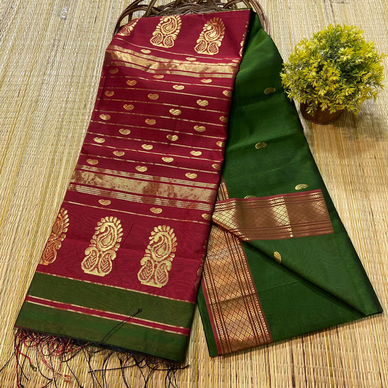 Maheshwari Silk Cotton Buta Buti Sarees