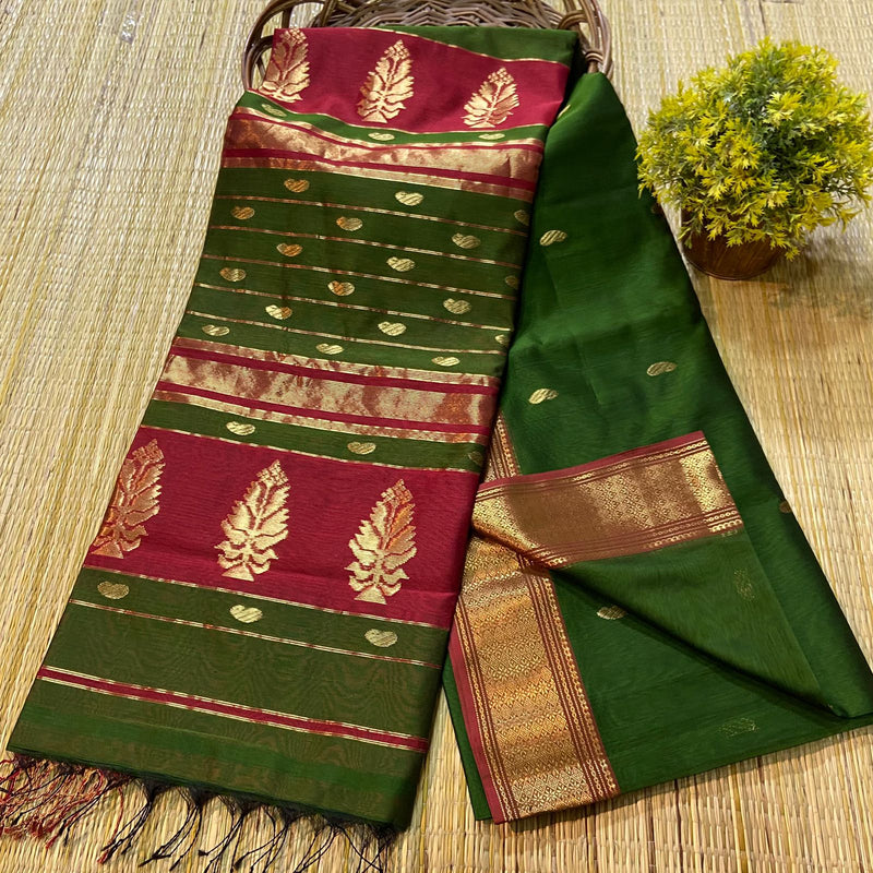 Maheshwari Silk Cotton Buta Buti Sarees