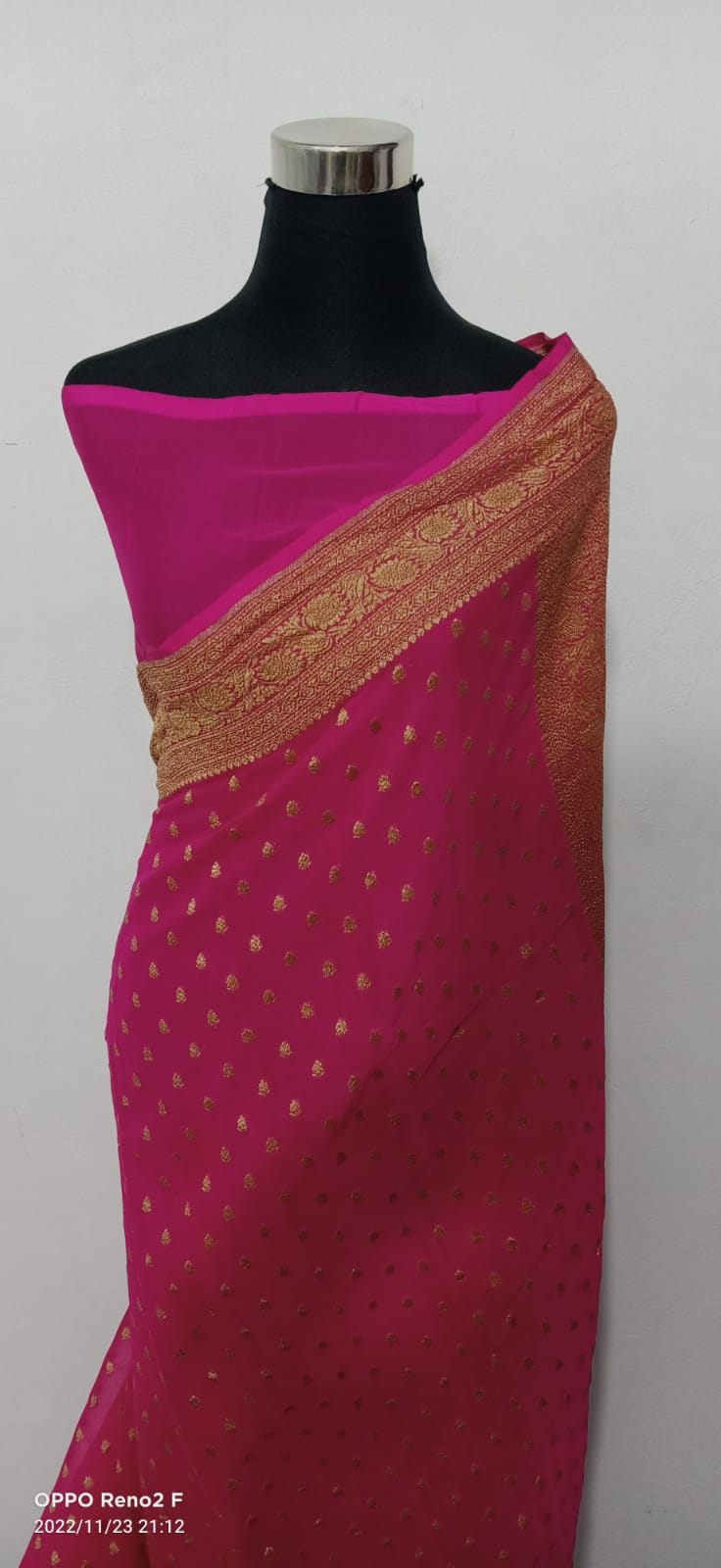 Pink Khaddi Georgette Silk Saree