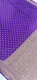 Purple Khaddi Georgette Silk Saree