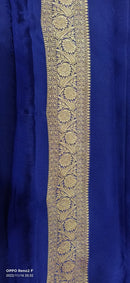 Navy Blue Khaddi Georgette Silk Saree