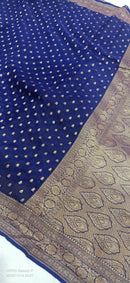 Navy Blue Khaddi Georgette Silk Saree