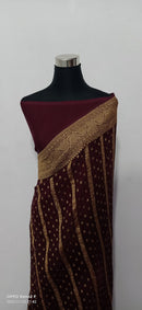 Brown Khaddi Georgette Silk Saree