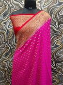 Pink Khaddi Georgette Silk Saree