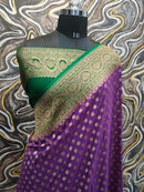 Purple Khaddi Georgette Silk Saree