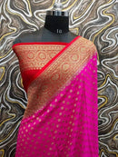 Pink Khaddi Georgette Silk Saree