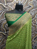 Green Khaddi Georgette Silk Saree