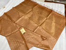 Pure Desi Tussar Silk Saree Body Butta Plain Pallu Sarees