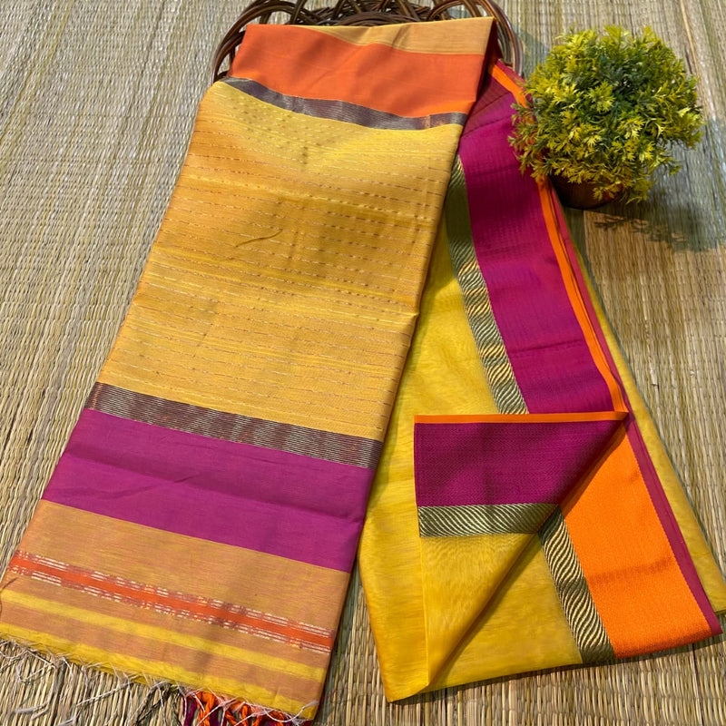 Maheshwari Silk Cotton Sirin Border Sarees