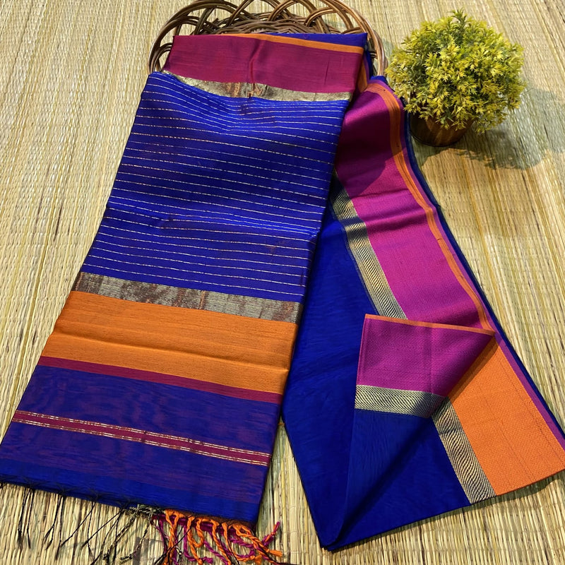 Maheshwari Silk Cotton Sirin Border Sarees