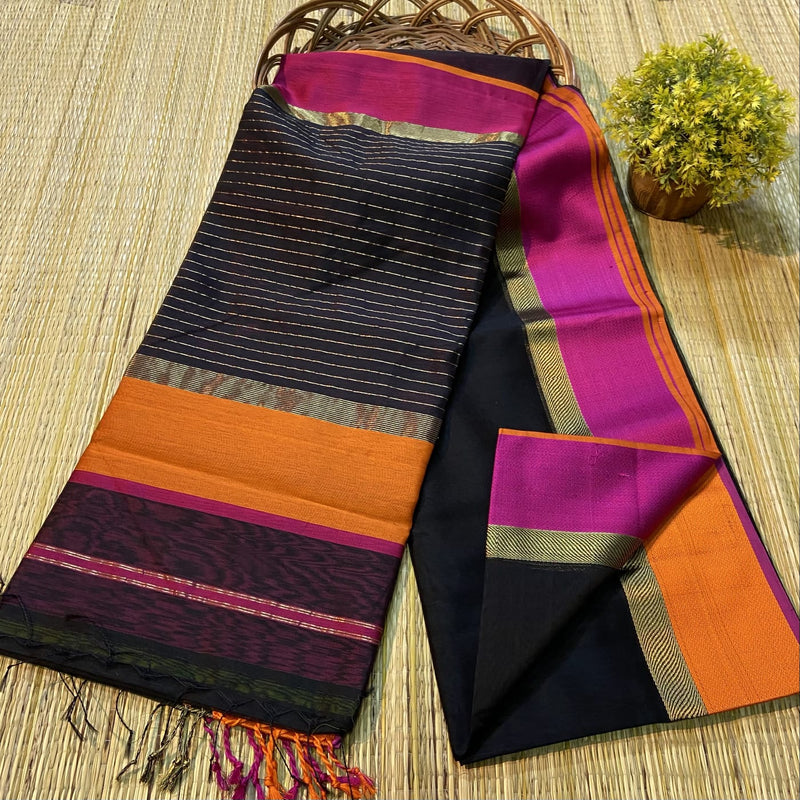 Maheshwari Silk Cotton Sirin Border Sarees