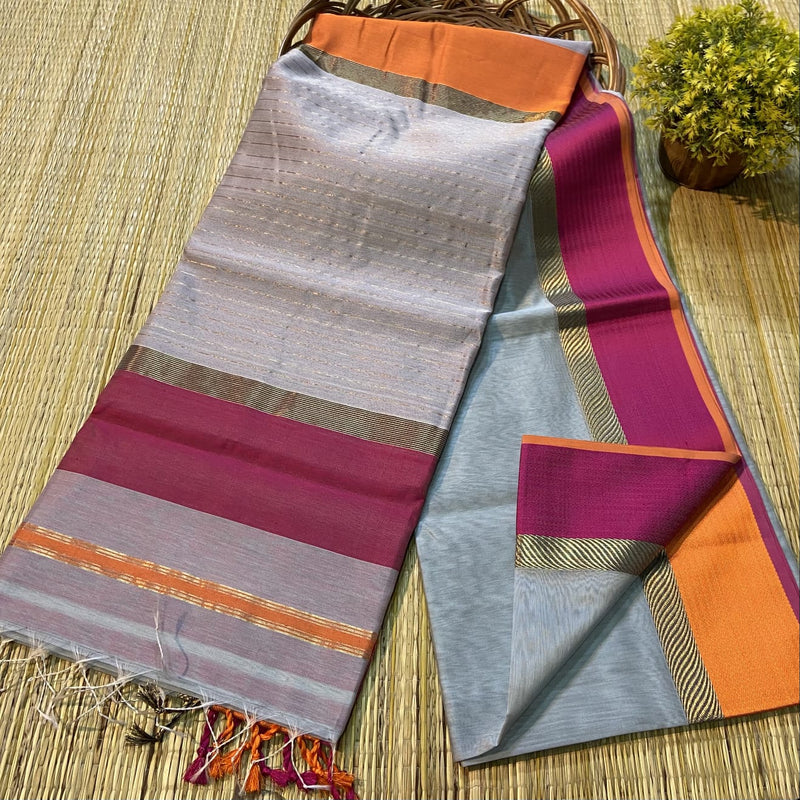 Maheshwari Silk Cotton Sirin Border Sarees