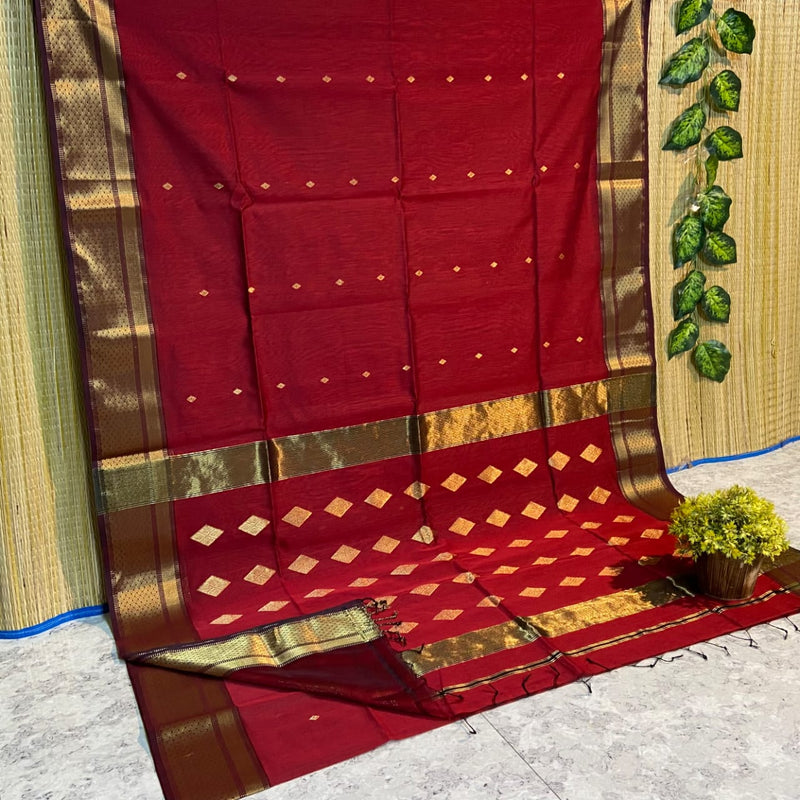 Maheshwari Silk Cotton Kite Butta Sarees