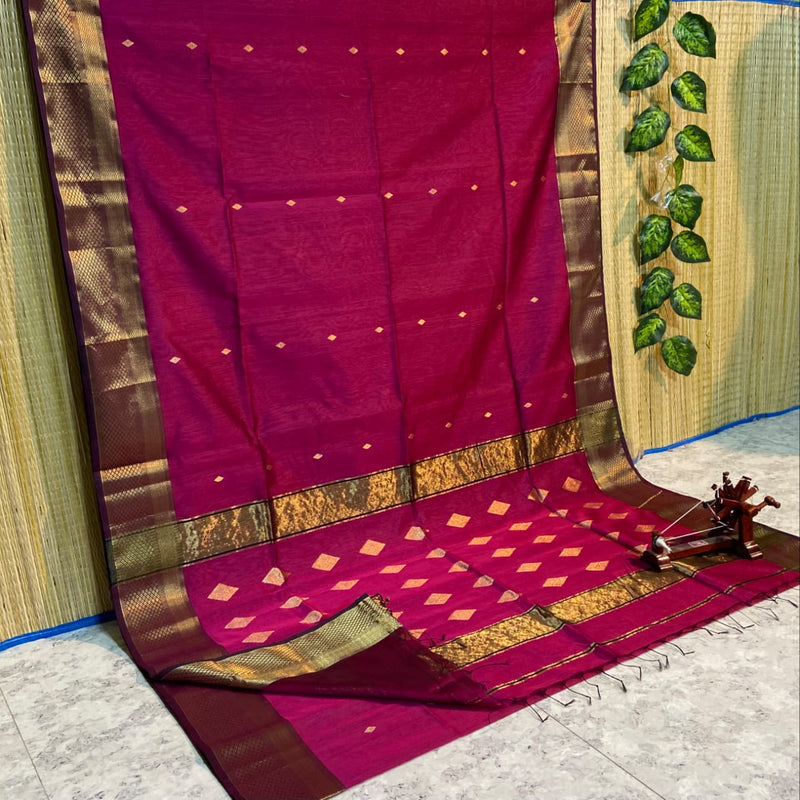 Maheshwari Silk Cotton Kite Butta Sarees