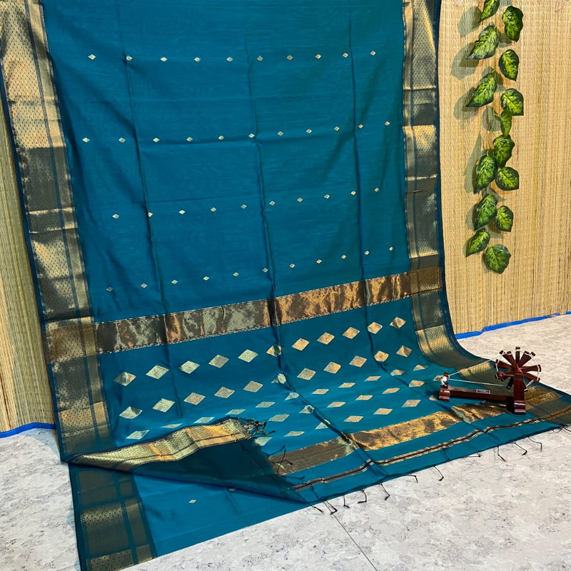 Maheshwari Silk Cotton Kite Butta Sarees