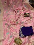 Designer Pink Khaddi Georgette Saree