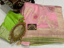 Designer Pink Khaddi Georgette Saree