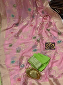 Designer Pink Khaddi Georgette Saree