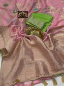 Designer Pink Khaddi Georgette Saree