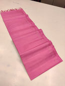 Rose Pink Plain Soft Silk Saree