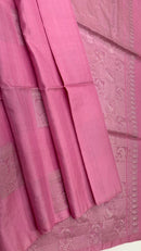 Borderless Soft Silk Sarees with Peacock Butta