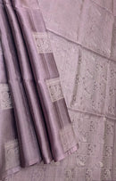 Borderless Soft Silk Sarees with Peacock Butta