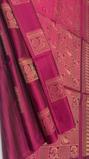 Borderless Soft Silk Sarees with Peacock Butta