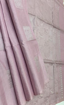 Borderless Soft Silk Sarees with Peacock Butta