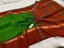 Pure Raw Silk Sarees with Contrast Temple Border