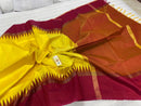 Pure Raw Silk Sarees with Contrast Temple Border