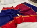 Pure Raw Silk Sarees with Contrast Temple Border