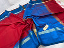 Pure Raw Silk Sarees with Contrast Temple Border
