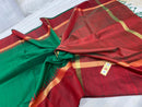 Pure Raw Silk Sarees with Contrast Temple Border