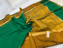 Pure Raw Silk Sarees with Contrast Temple Border