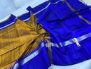 Pure Raw Silk Sarees with Contrast Temple Border