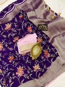 Designer Khaddi Georgette Sarees Collection