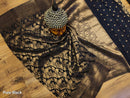 Black Semi Georgette Saree