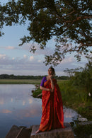 Red Semi Georgette Saree