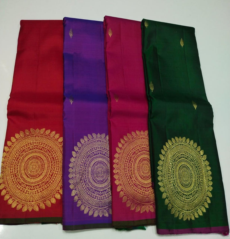 Traditional Kanchipuram Silk Sarees with Border Butta